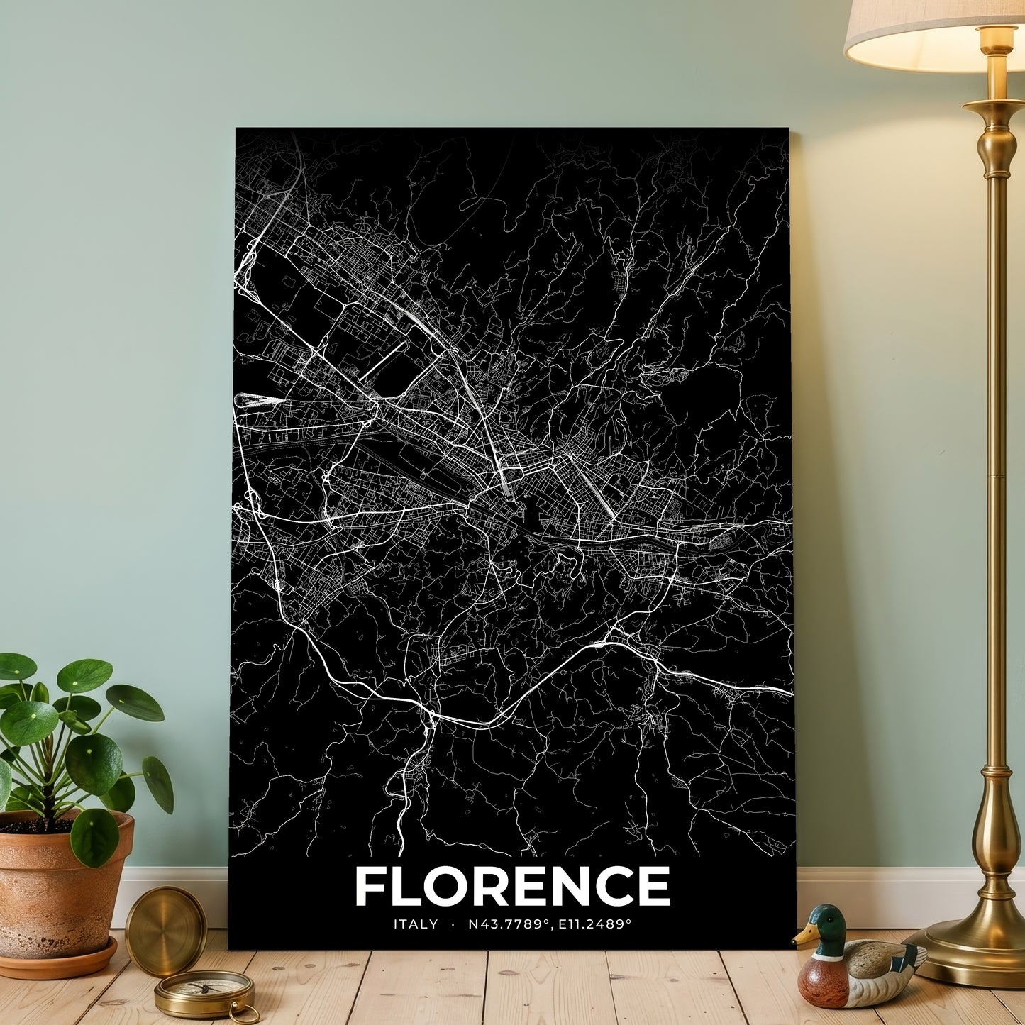 Florence Elegant Map Poster