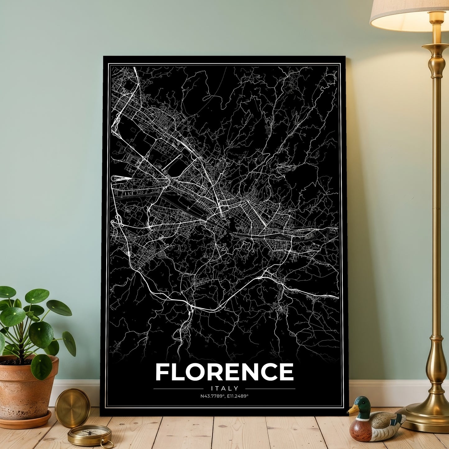 Florence Modern Map Poster