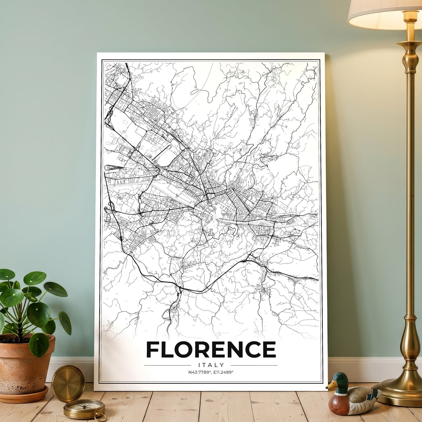 Florence Modern Map Poster