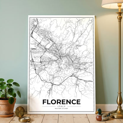 Florence Modern Map Poster