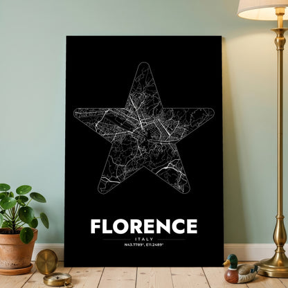 Florence Star Map Poster