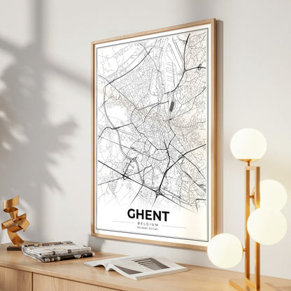 Ghent Modern Map Poster