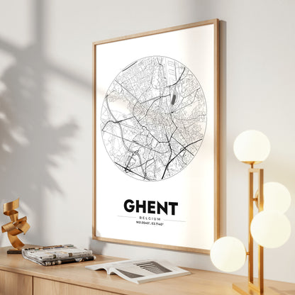 Ghent Spot Map Poster