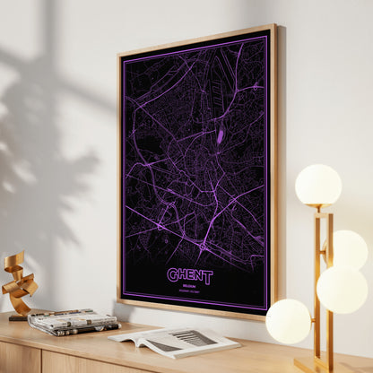 Ghent Phosphor Map Poster - EGA Violet