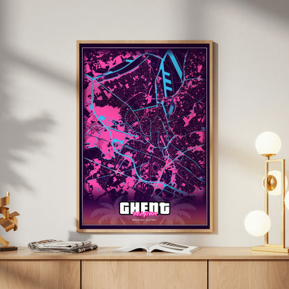 Ghent GTA Map Poster