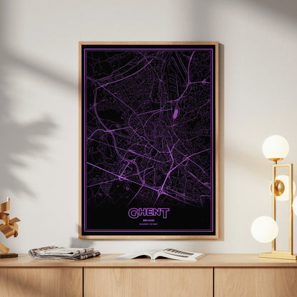 Ghent Phosphor Map Poster - EGA Violet
