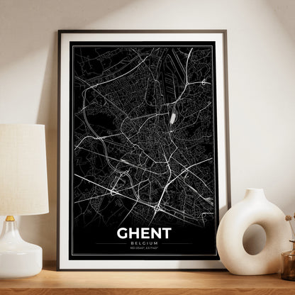 Ghent Modern Map Poster