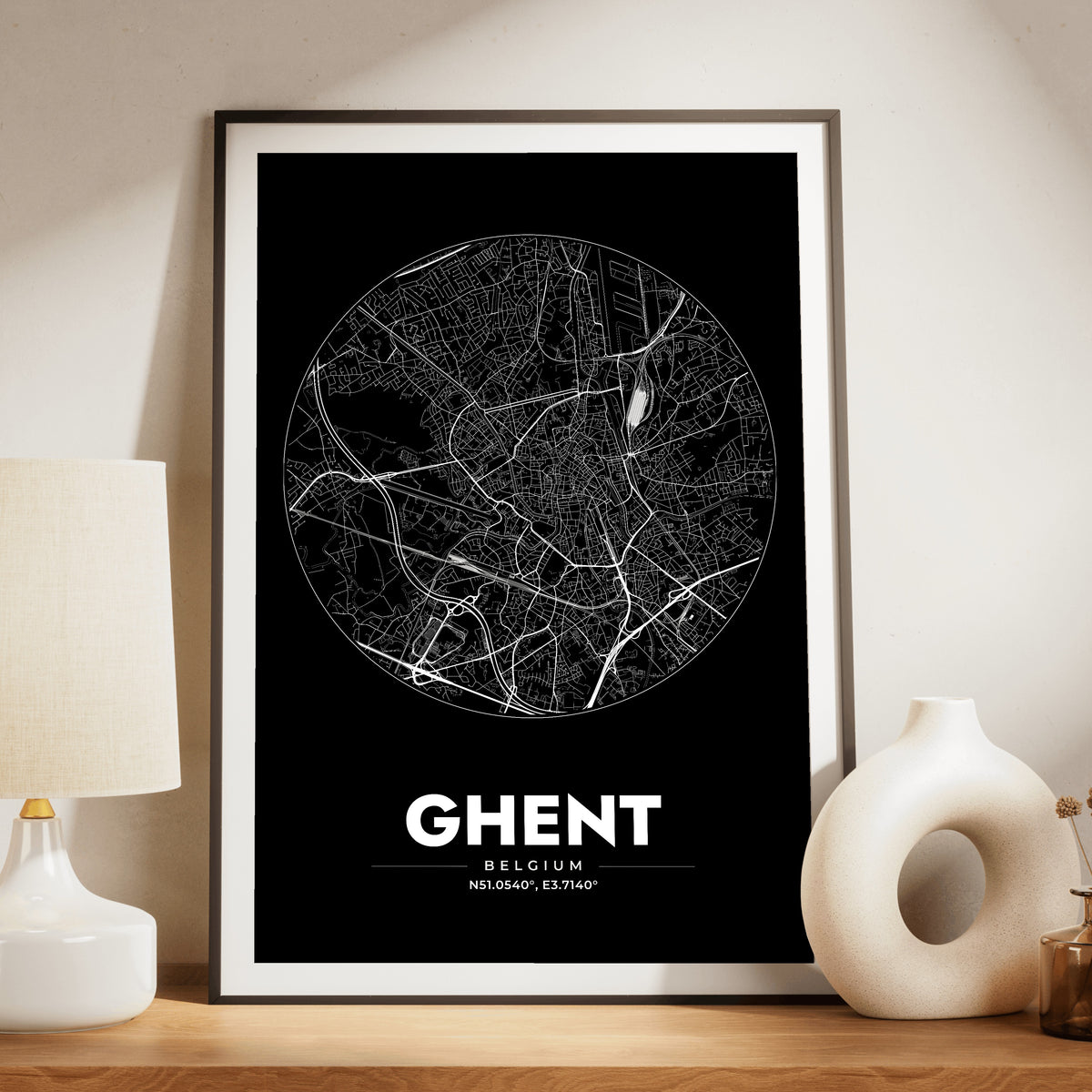 Ghent Spot Map Poster