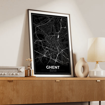 Ghent Modern Map Poster