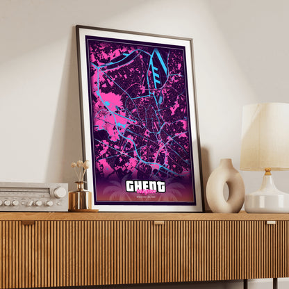 Ghent GTA Map Poster