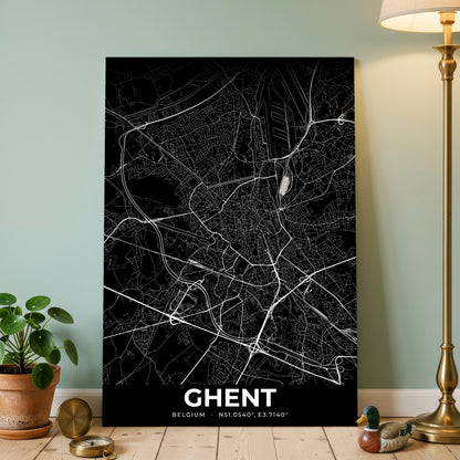 Ghent Elegant Map Poster