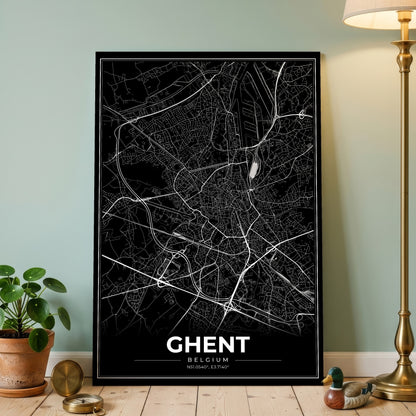 Ghent Modern Map Poster