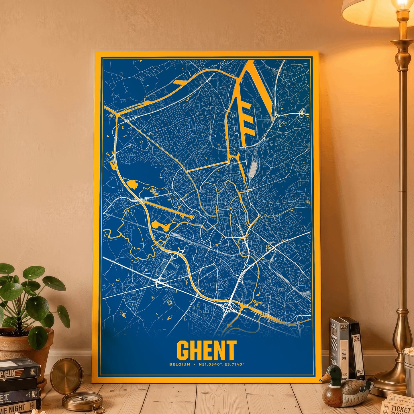 Ghent Blockbuster Map Poster