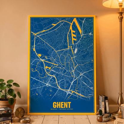 Ghent Blockbuster Map Poster