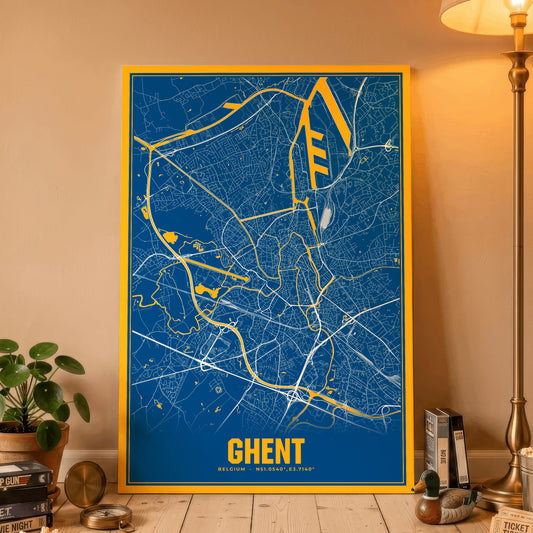 Ghent Blockbuster Map Poster
