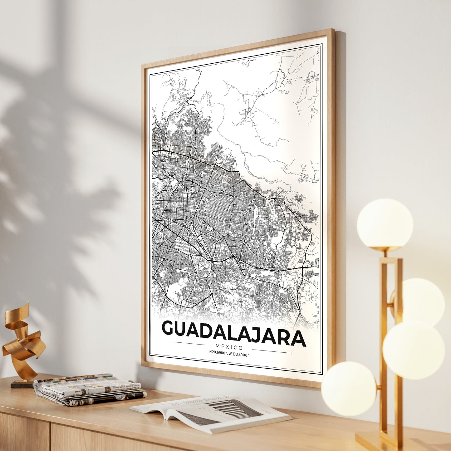 Guadalajara Modern Map Poster
