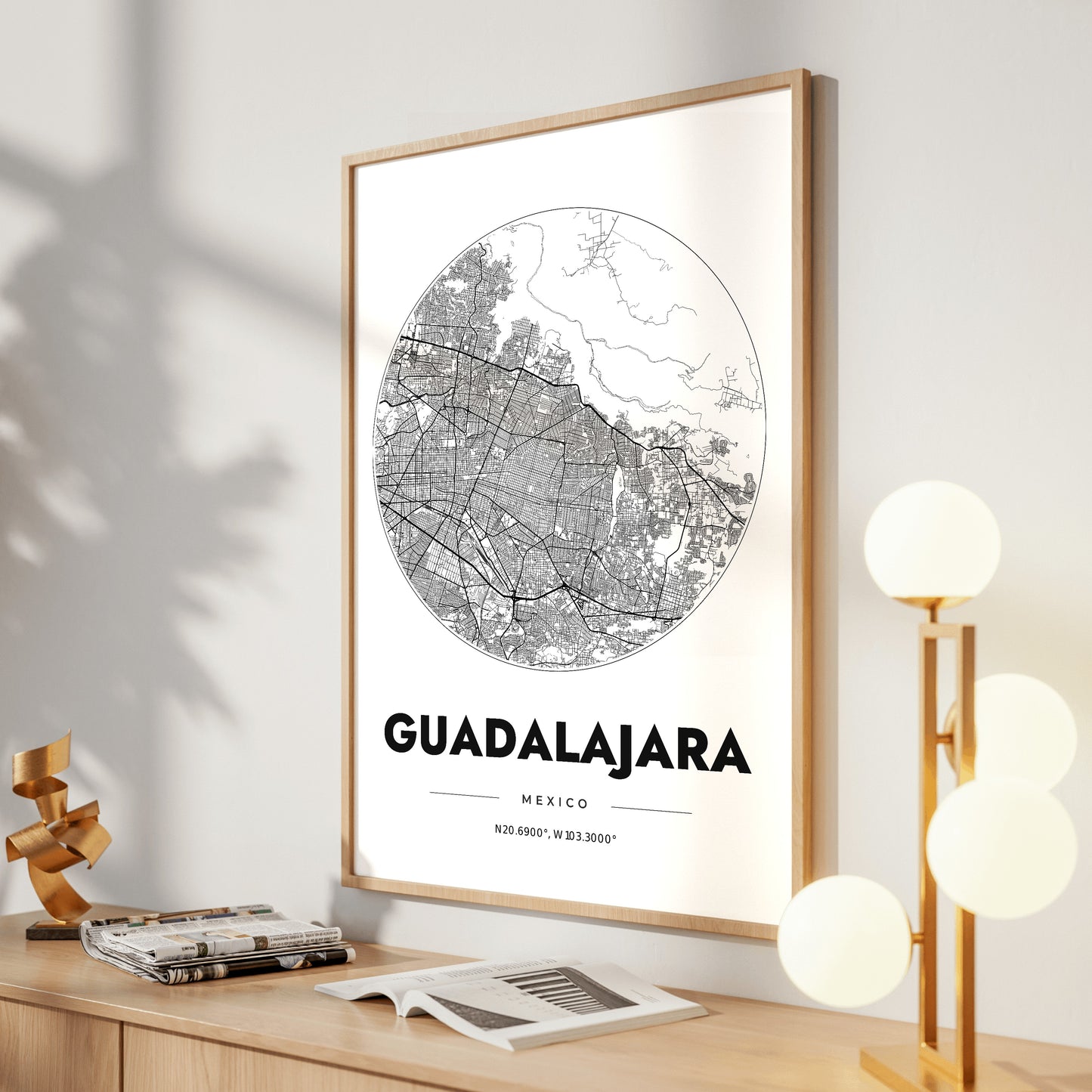 Guadalajara Spot Map Poster