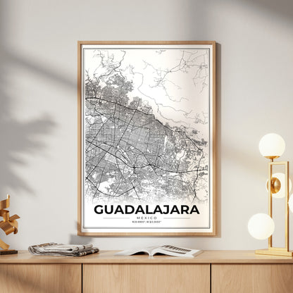 Guadalajara Modern Map Poster