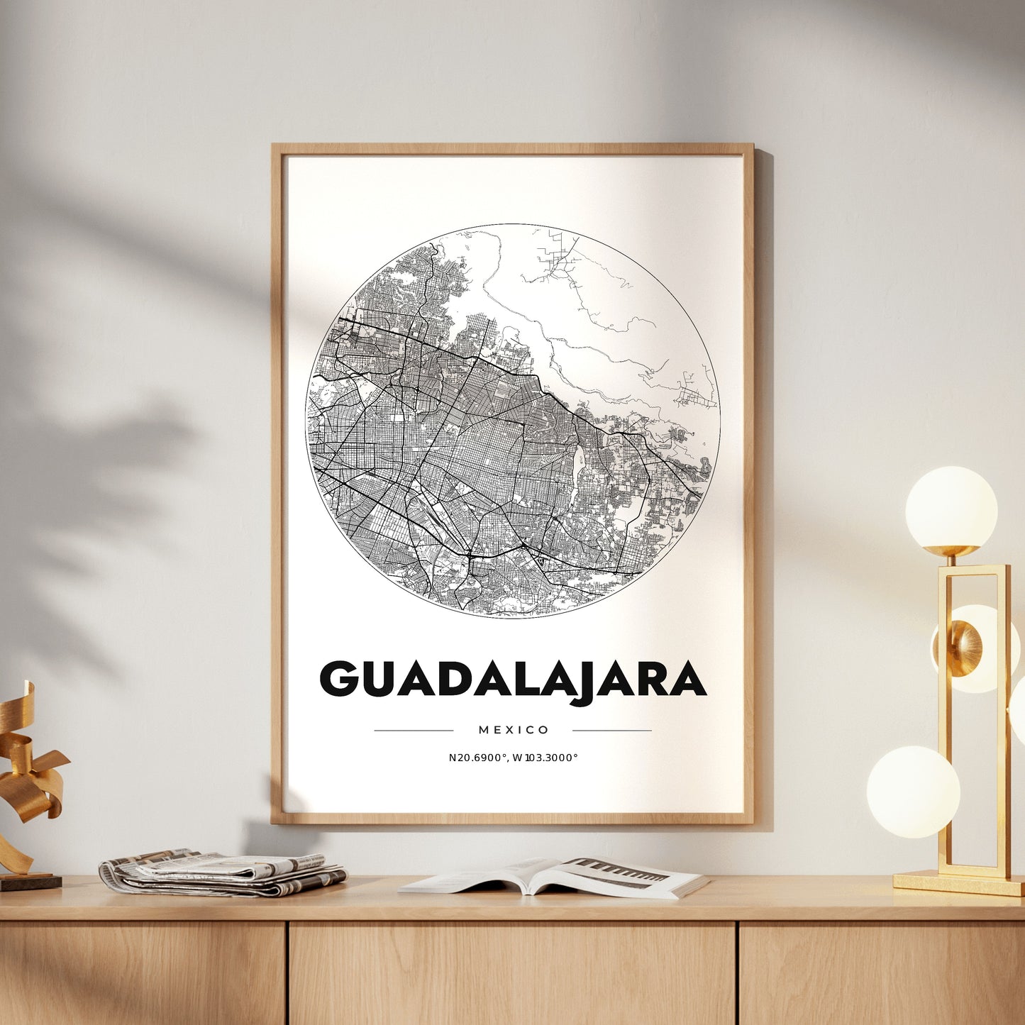 Guadalajara Spot Map Poster