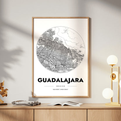 Guadalajara Spot Map Poster