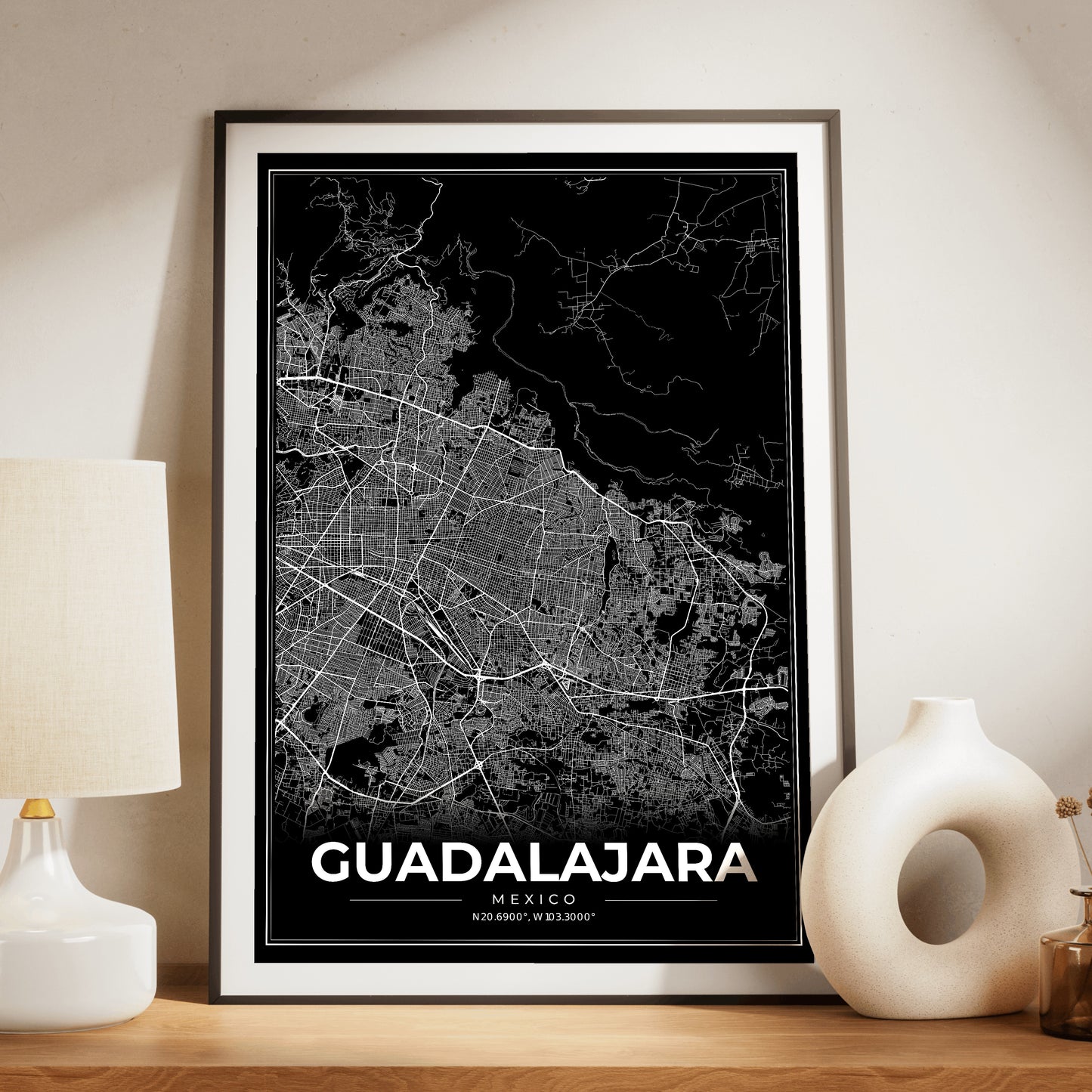 Guadalajara Modern Map Poster