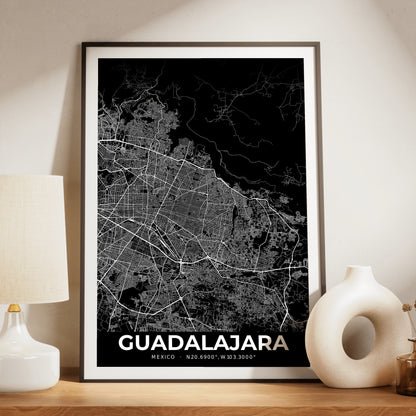 Guadalajara Elegant Map Poster