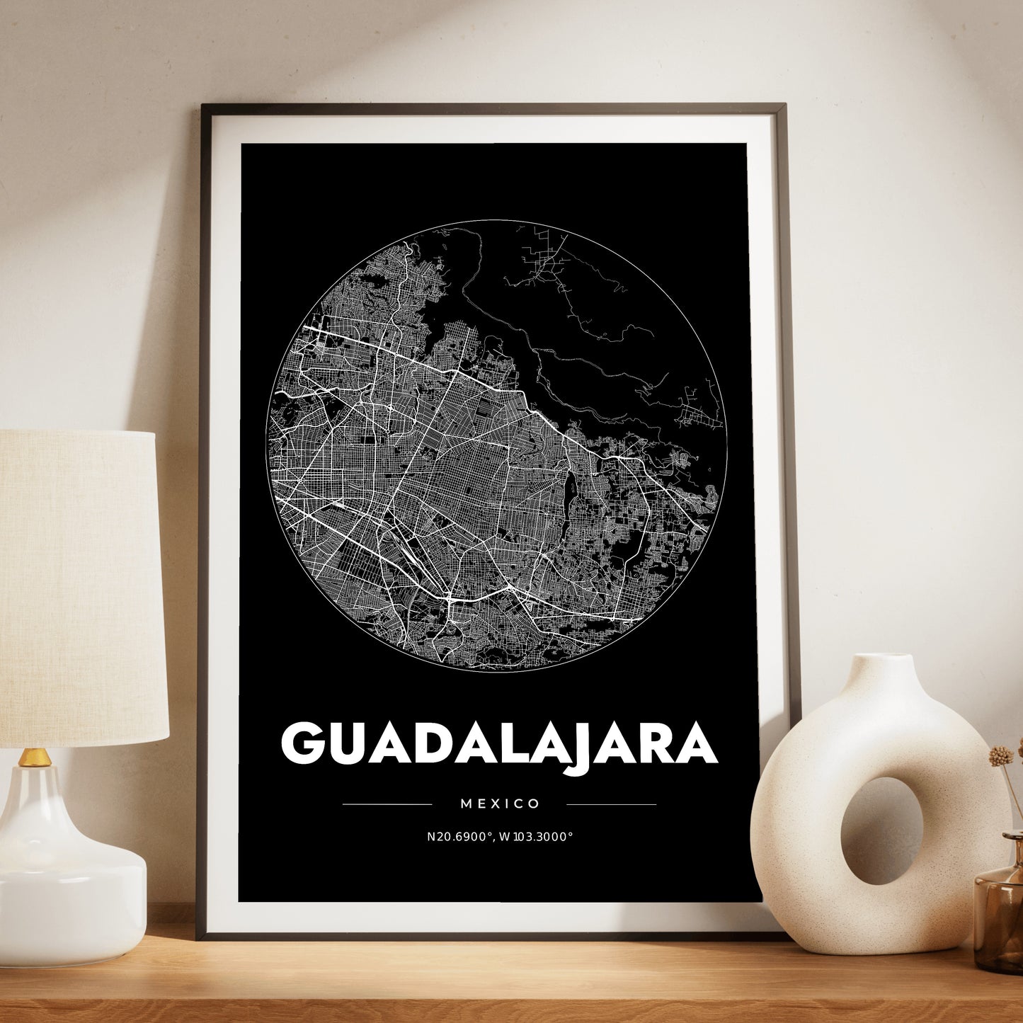 Guadalajara Spot Map Poster