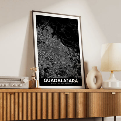 Guadalajara Elegant Map Poster
