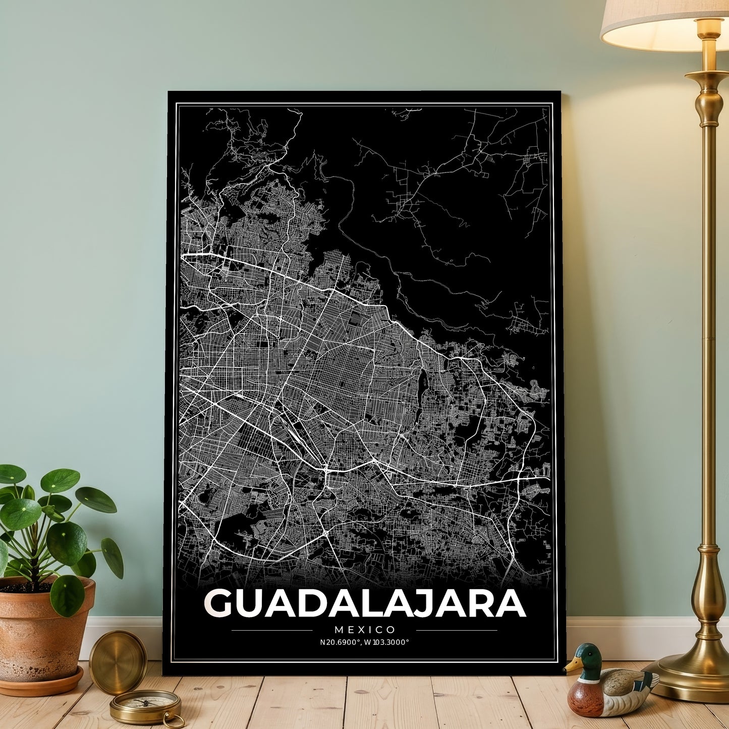 Guadalajara Modern Map Poster