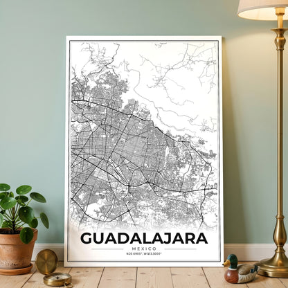 Guadalajara Modern Map Poster