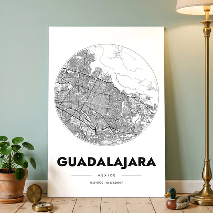 Guadalajara Spot Map Poster