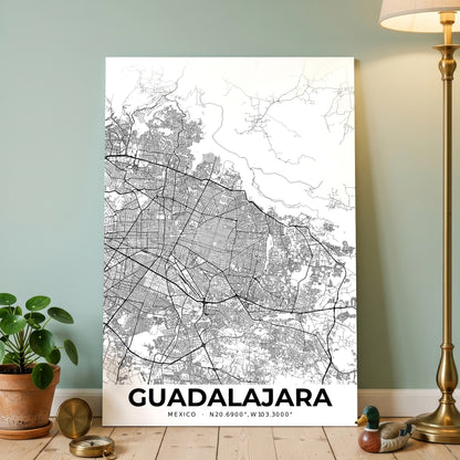 Guadalajara Elegant Map Poster