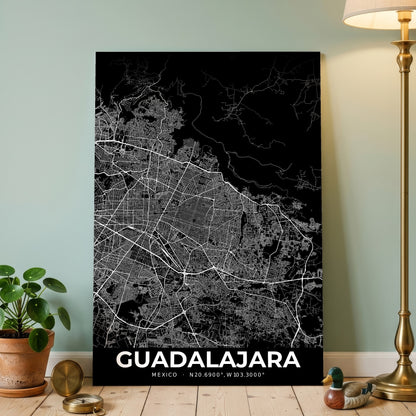 Guadalajara Elegant Map Poster