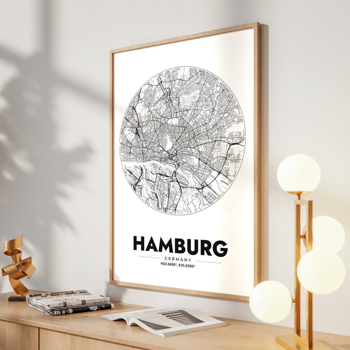 Hamburg Spot Map Poster