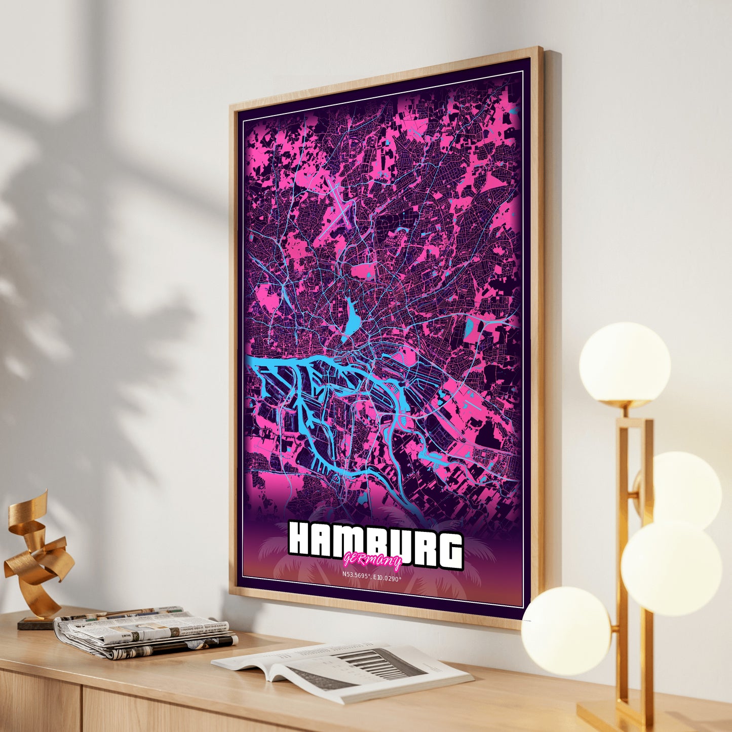 Hamburg GTA Map Poster