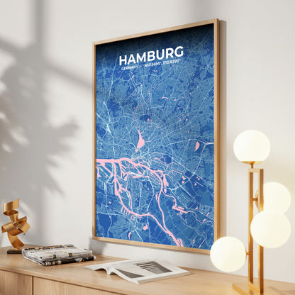 Hamburg Candy Map Poster