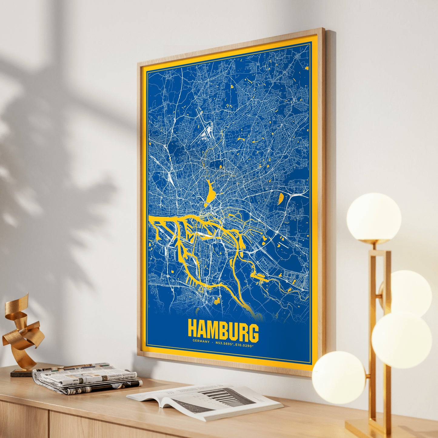 Hamburg Blockbuster Map Poster