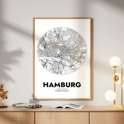 Hamburg Spot Map Poster