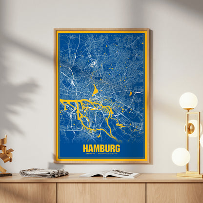 Hamburg Blockbuster Map Poster