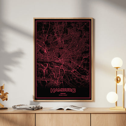 Hamburg Phosphor Map Poster - System Alert