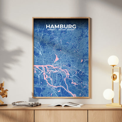 Hamburg Candy Map Poster