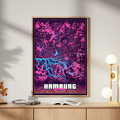 Hamburg GTA Map Poster