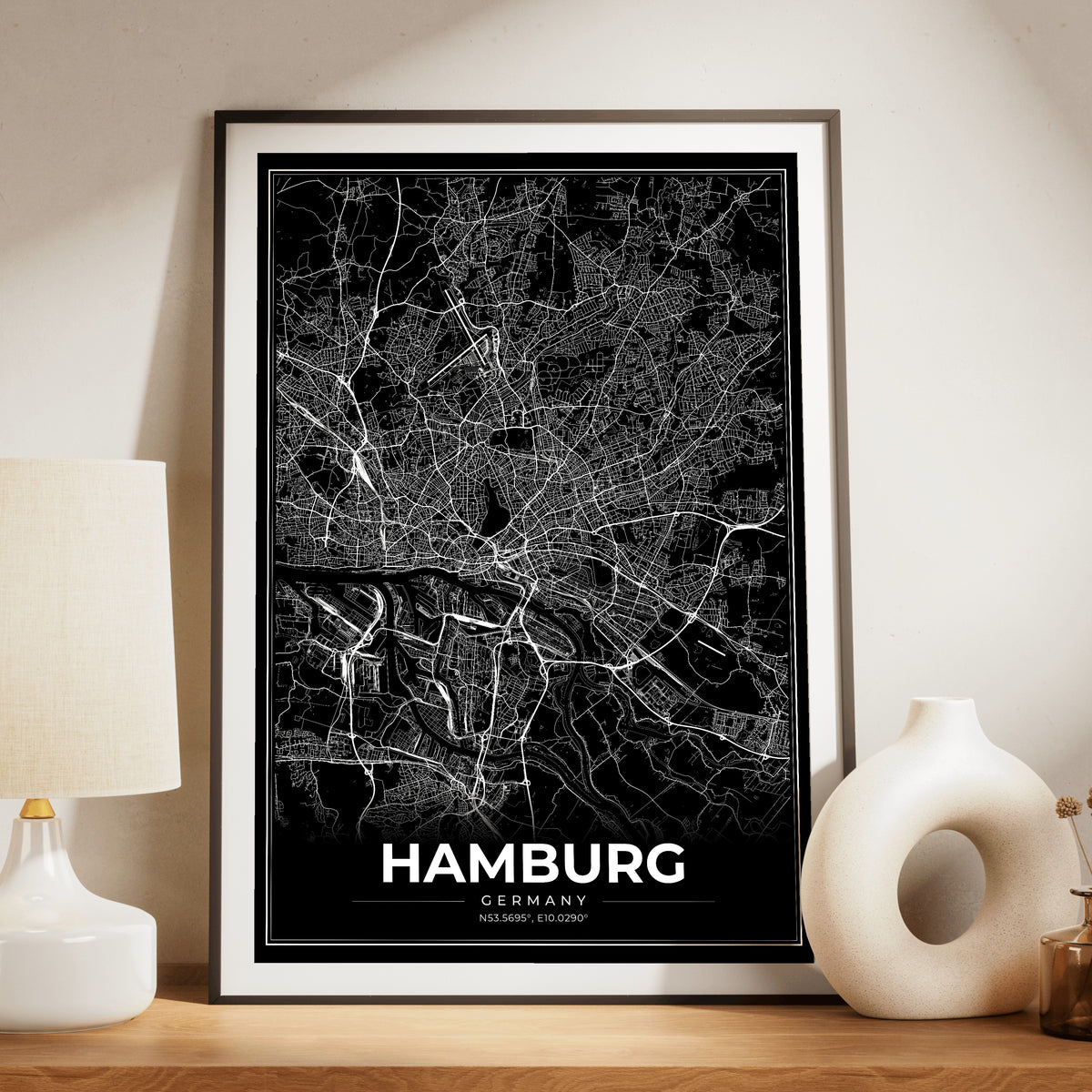 Hamburg Modern Map Poster