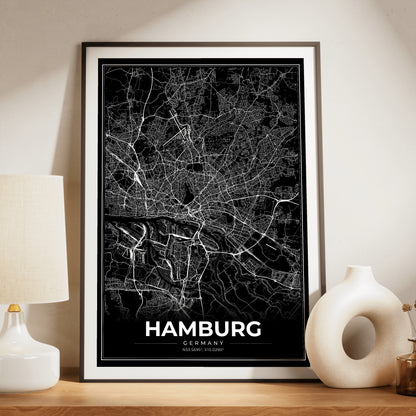 Hamburg Modern Map Poster