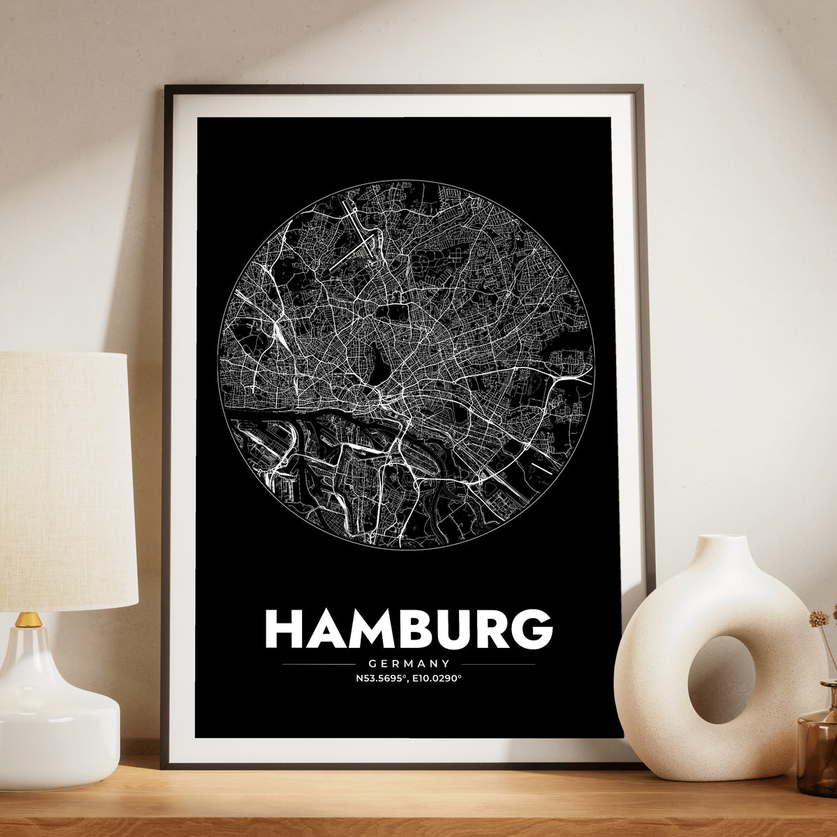 Hamburg Spot Map Poster