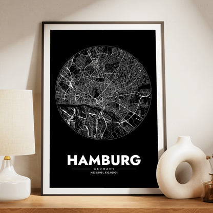 Hamburg Spot Map Poster