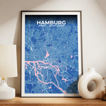 Hamburg Candy Map Poster