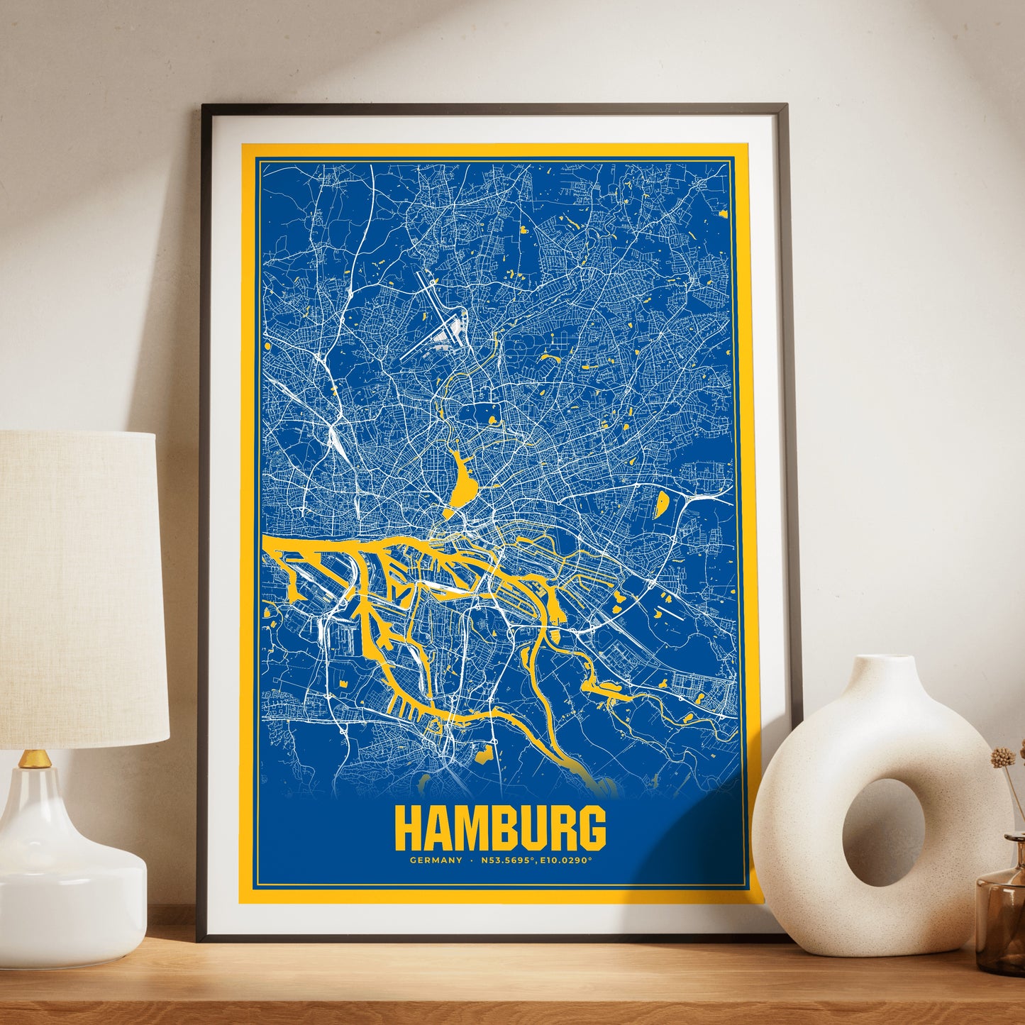 Hamburg Blockbuster Map Poster