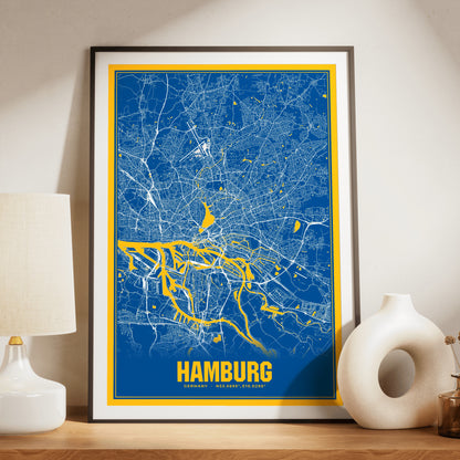 Hamburg Blockbuster Map Poster