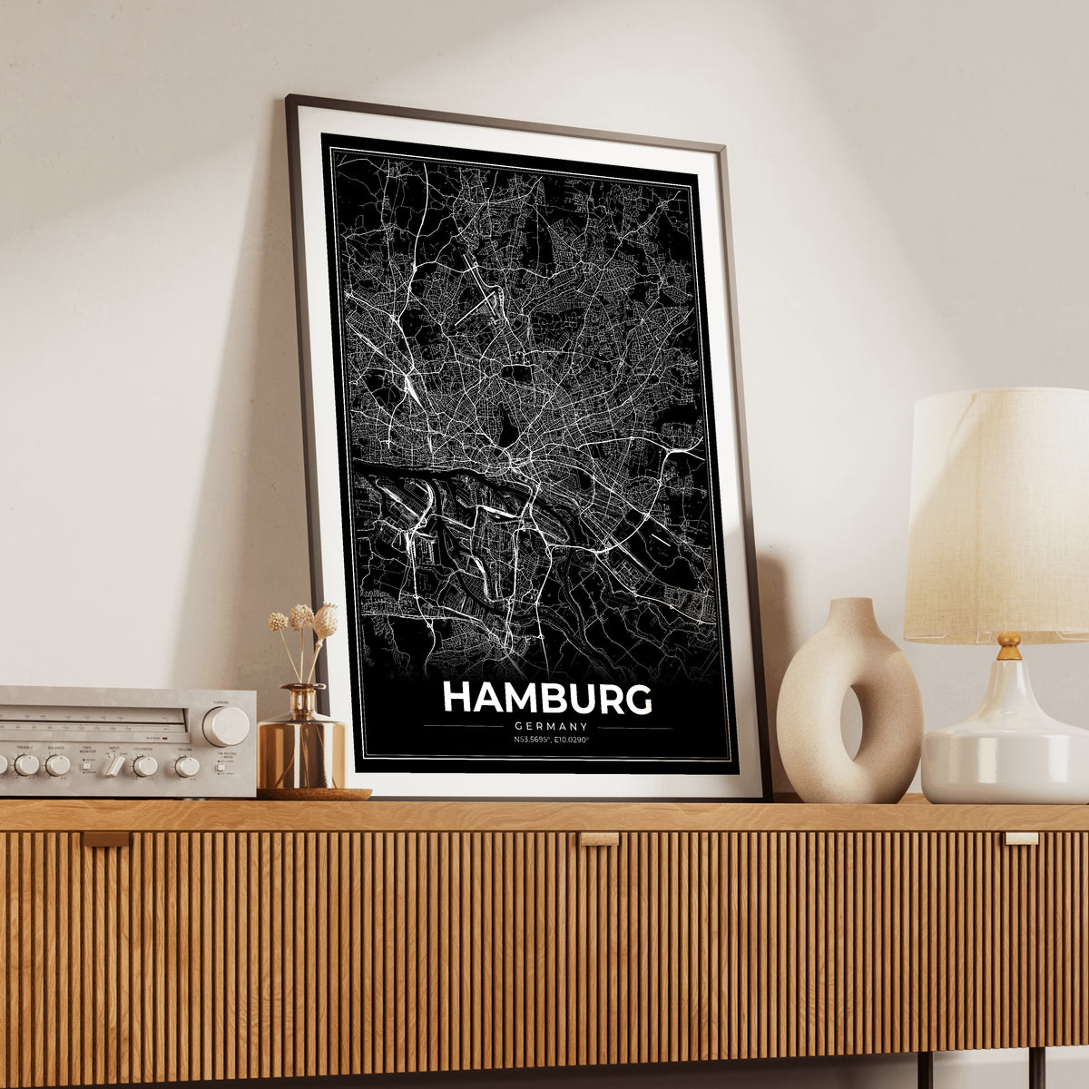 Hamburg Modern Map Poster